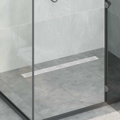 Scarico doccia con copertura in vetro e sifone a 360° 80 cm