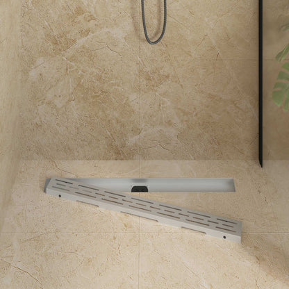 Scarico doccia con copertura in vetro e sifone a 360° 80 cm