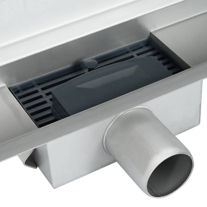 Scarico Doccia da Parete Argento 100 cm Acciaio Inox 304 | homemem39