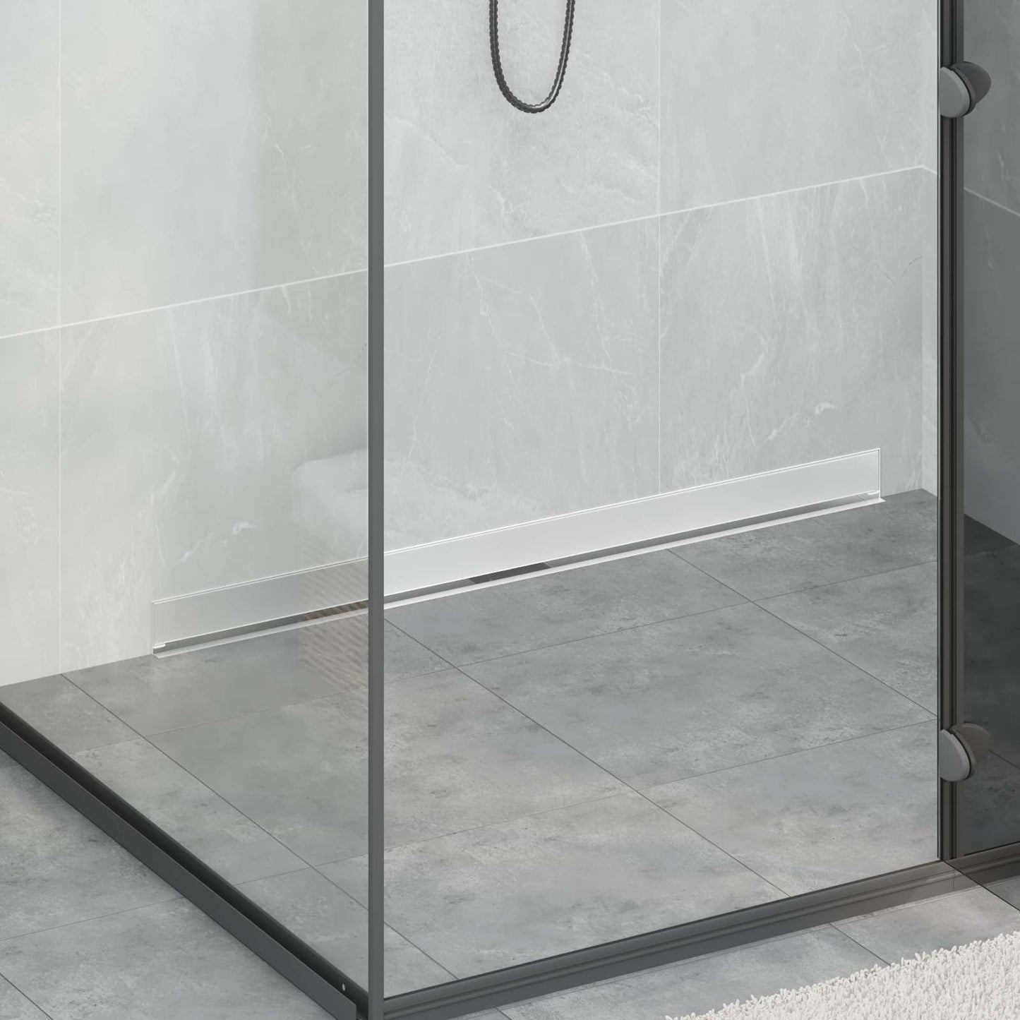 Scarico Doccia da Parete Argento 100 cm Acciaio Inox 304