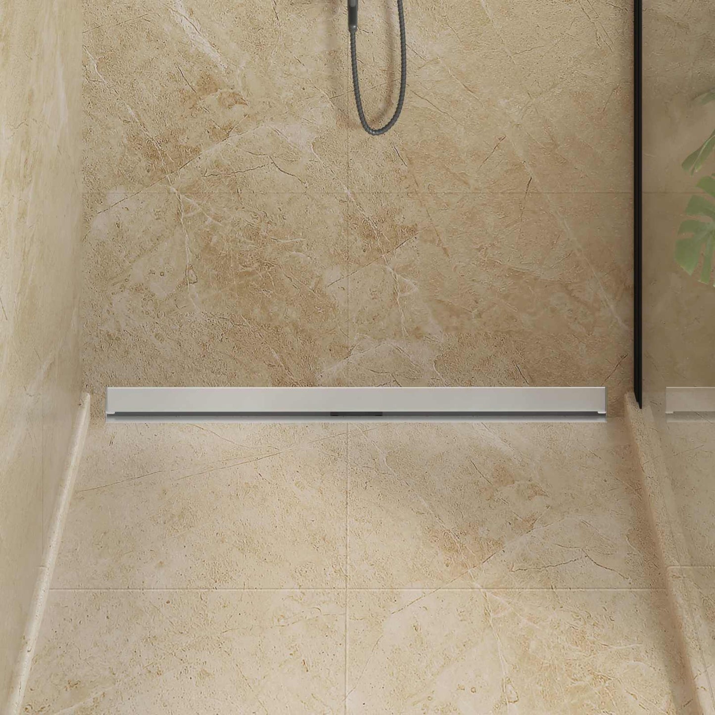 Scarico Doccia da Parete Argento 100 cm Acciaio Inox 304