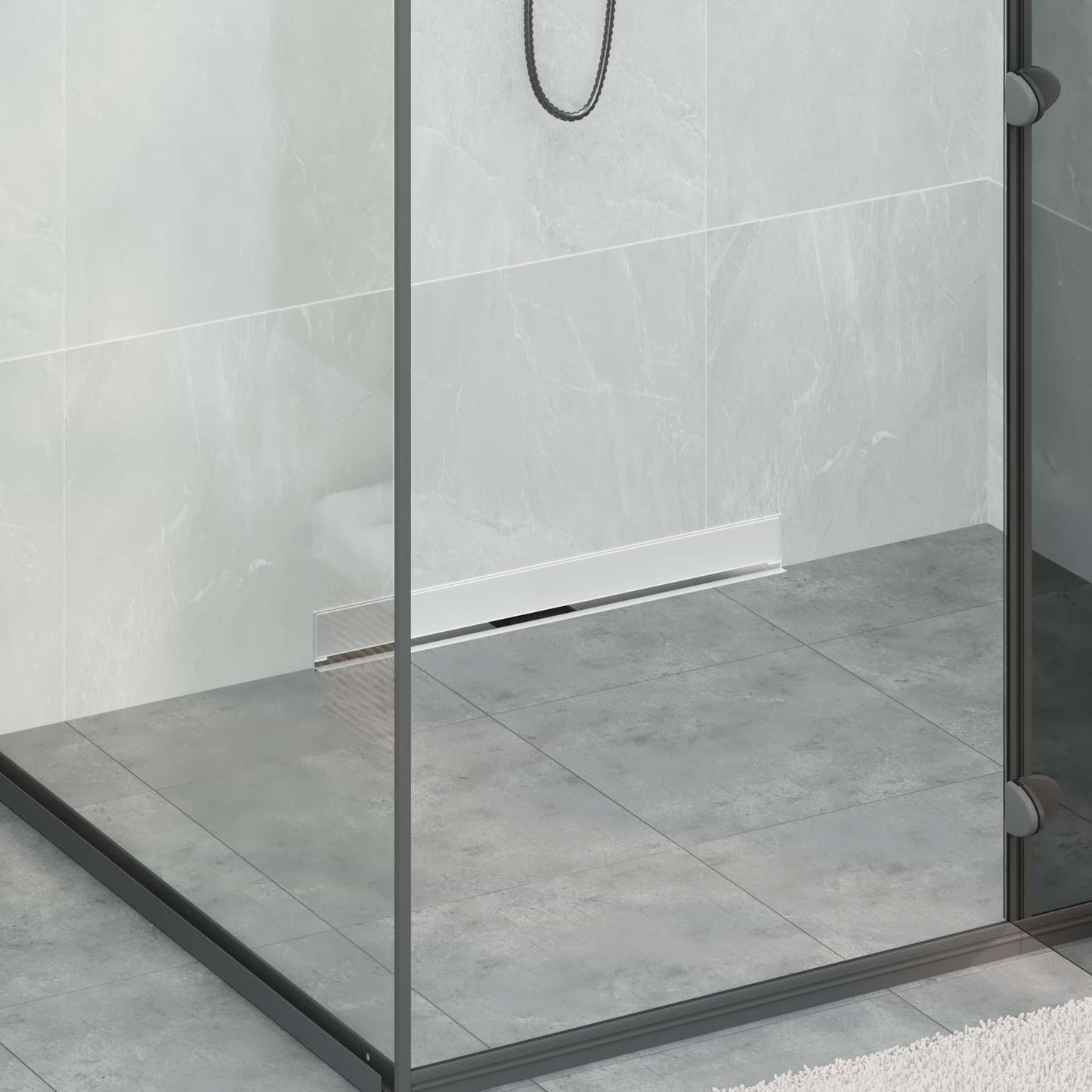 Scarico Doccia da Parete Argento 60 cm Acciaio Inox 304