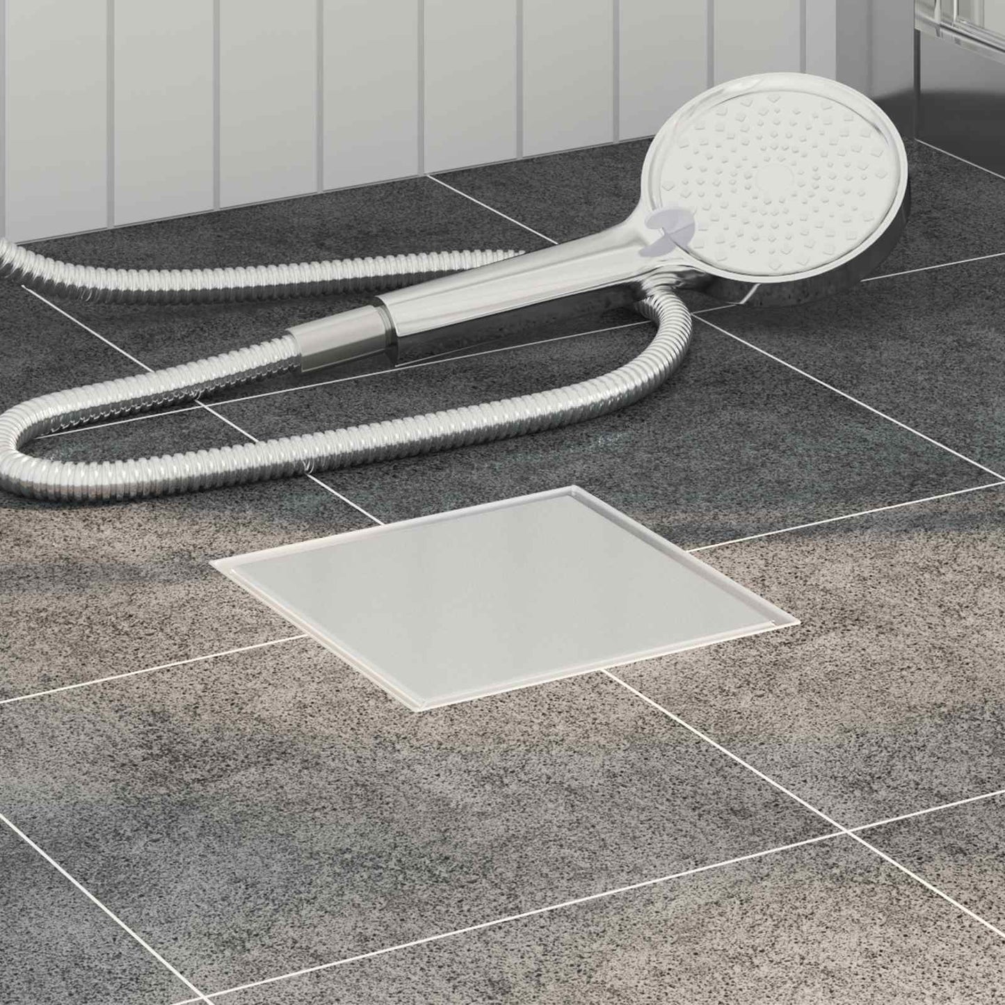Drenaggio doccia 2 in 1 Argento 20 x 20 cm Acciaio Inox 304 | homemem39