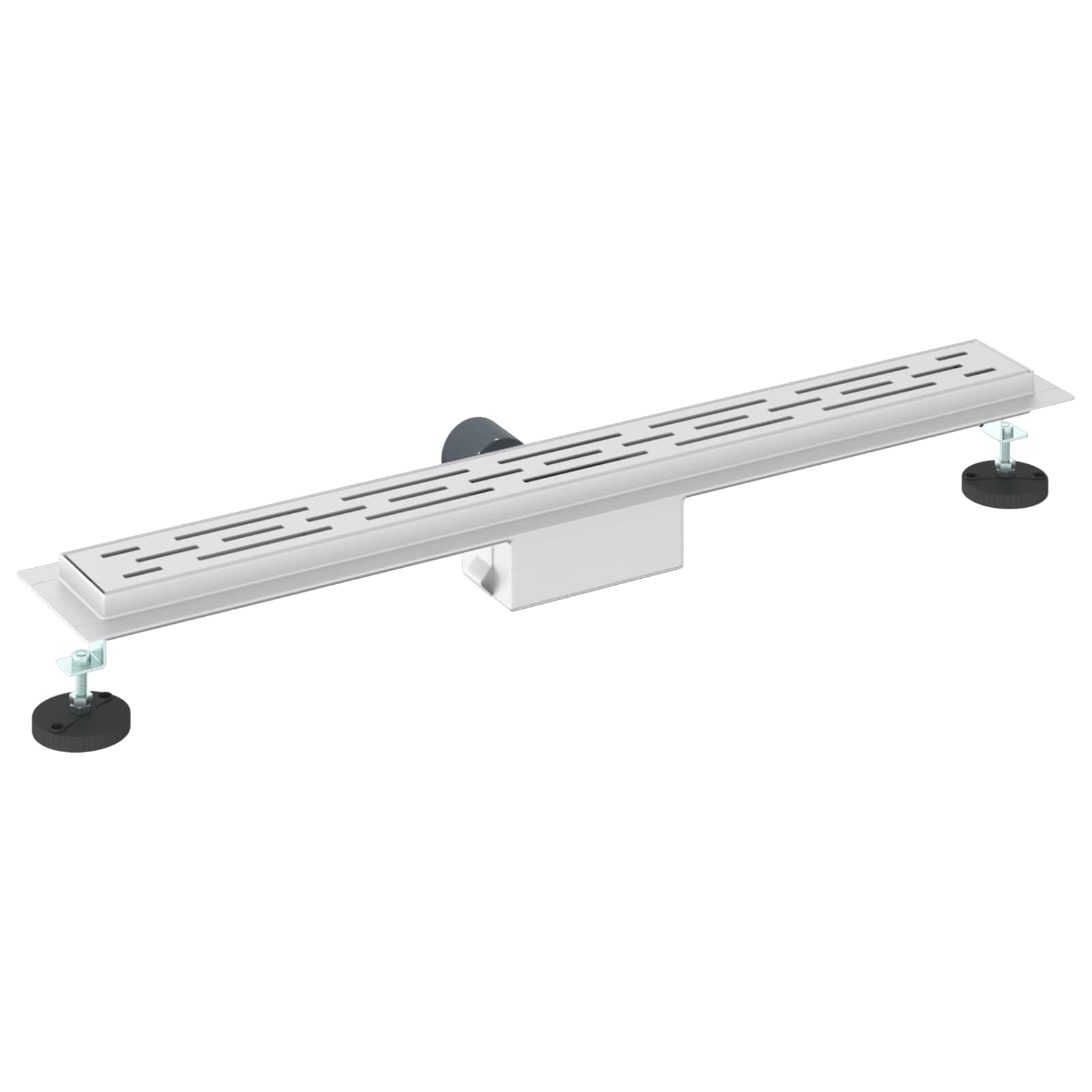 Drenaggio doccia con design a striscia Argento 80 cm | homemem39