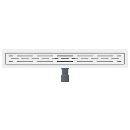 Drenaggio doccia con design a striscia Argento 80 cm | homemem39