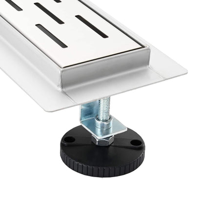 Scarico doccia con copertura in vetro e sifone a 360° 100 cm | homemem39