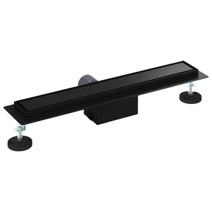 Drenaggio doccia 2 in 1 Nero 50 cm Acciaio Inox 304 | homemem39