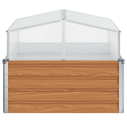 Vaso da giardino con serra Marrone Chiaro 100 x 100 x 77 cm