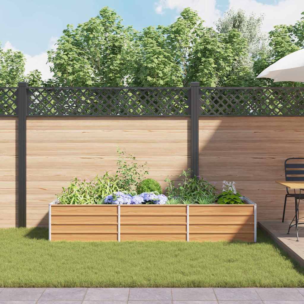 Letto rialzato da giardino Marrone Chiaro 240 x 80 x 45 cm