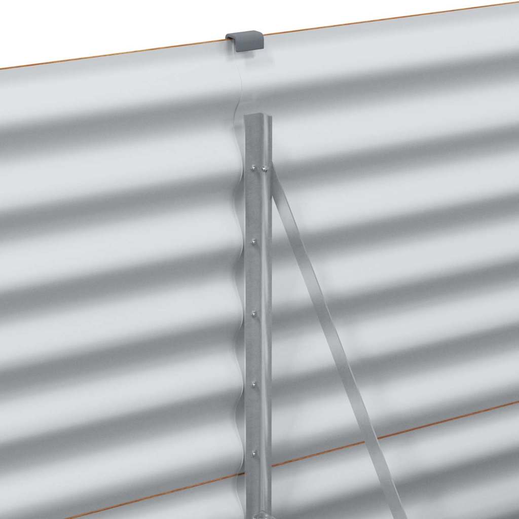 Letto rialzato da giardino 195 x 50 x 68 cm Acciaio zincato