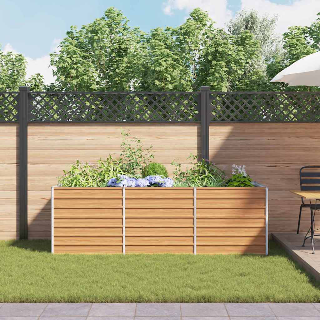 Letto rialzato da giardino Marrone Chiaro 240 x 80 x 77 cm