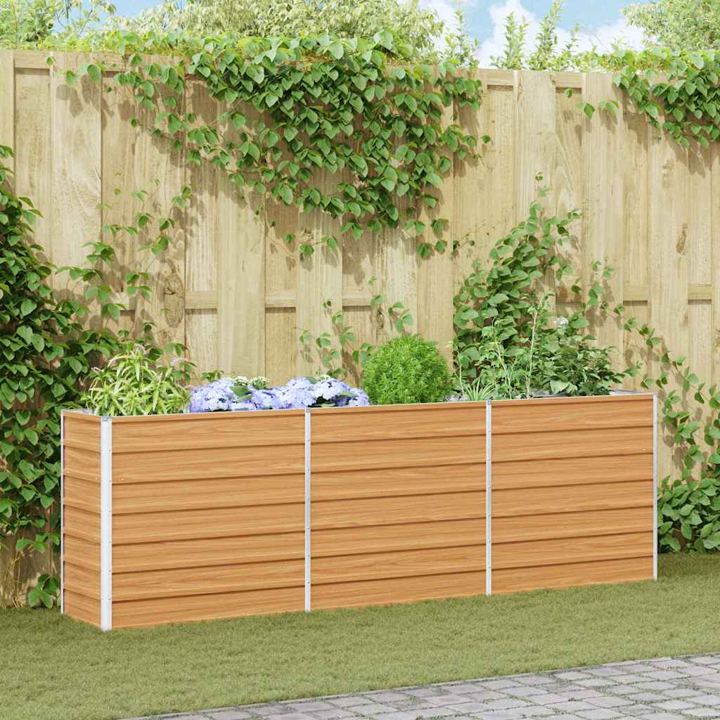 Letto rialzato da giardino Marrone Chiaro 240 x 40 x 77 cm