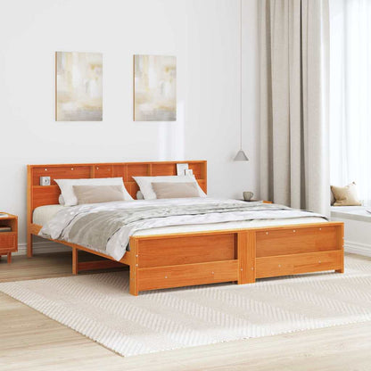 Struttura del letto con testiera Marrone cerato 200 x 200 cm