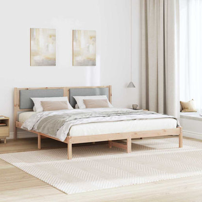 Struttura del letto Grigio chiaro 200 x 200 cm Pino massello | homemem39