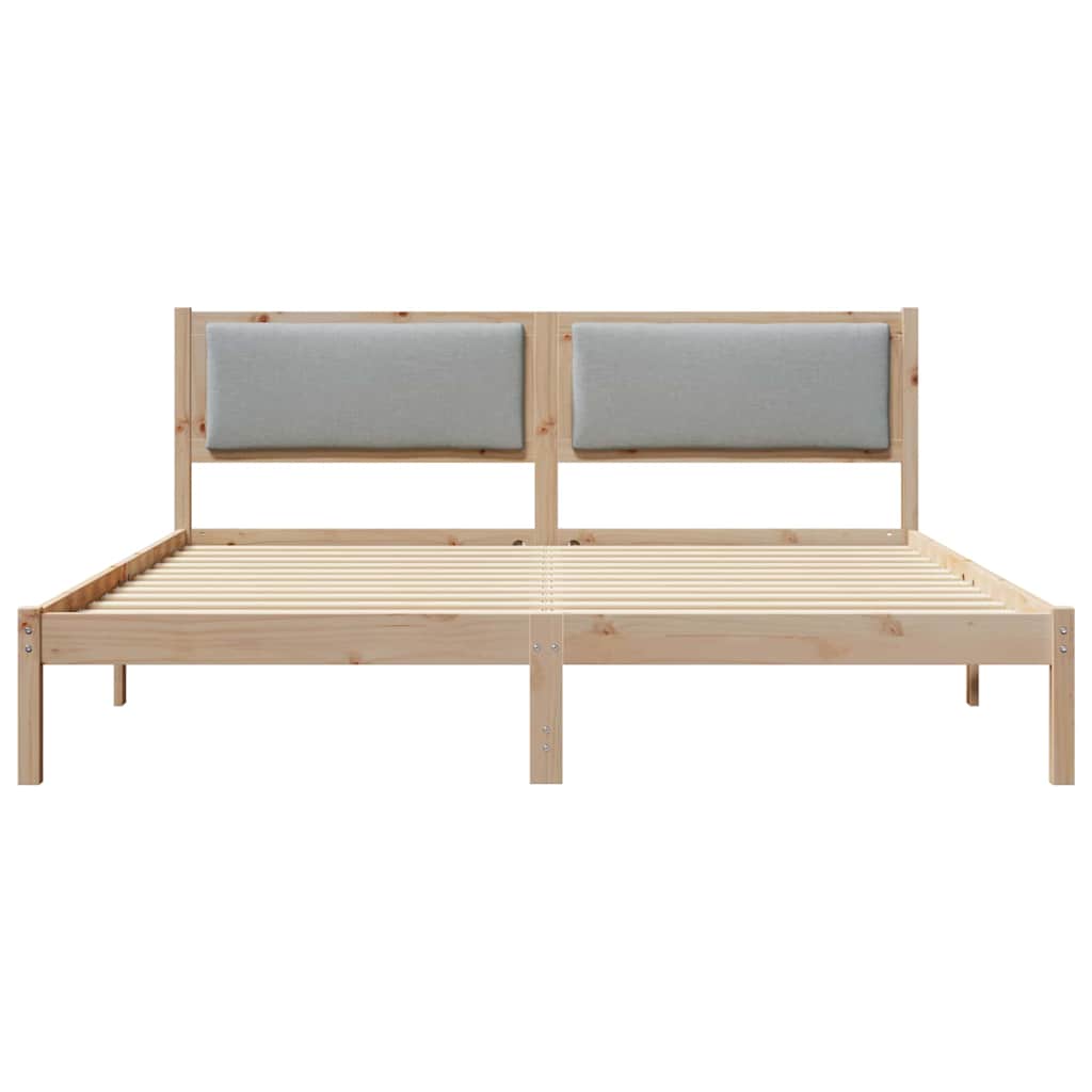 Struttura del letto Grigio chiaro 200 x 200 cm Pino massello | homemem39