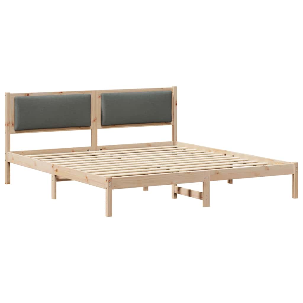 Struttura del letto Grigio scuro 200 x 200 cm Pino massello | homemem39