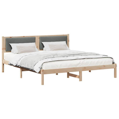 Struttura del letto Grigio scuro 200 x 200 cm Pino massello | homemem39