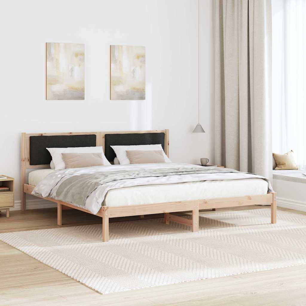 Struttura del letto Nero 200 x 200 cm Pino massello | homemem39