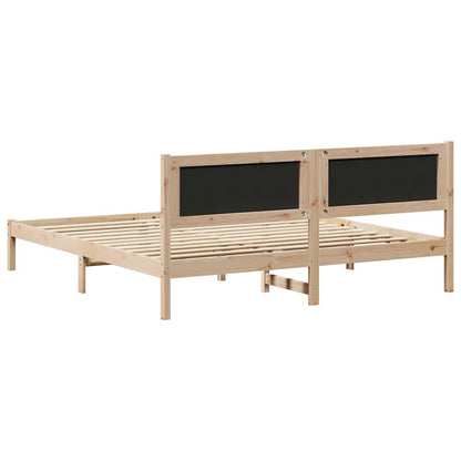 Struttura del letto Nero 200 x 200 cm Pino massello | homemem39