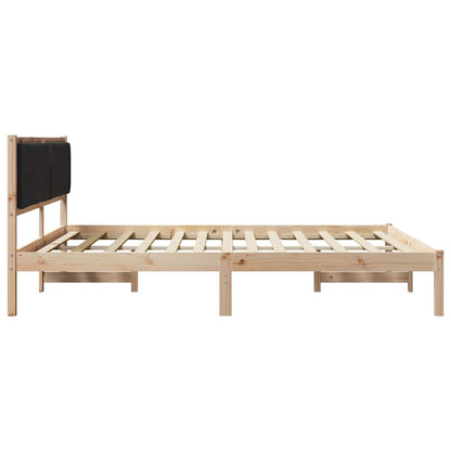 Struttura del letto Nero 200 x 200 cm Pino massello | homemem39