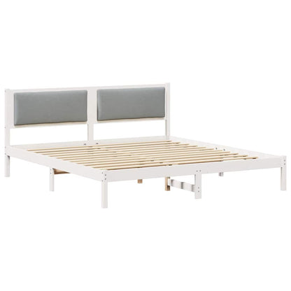 Struttura del letto Grigio chiaro 200 x 200 cm Pino massello | homemem39