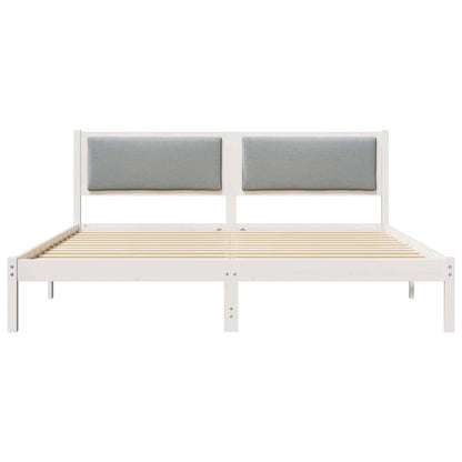 Struttura del letto Grigio chiaro 200 x 200 cm Pino massello | homemem39