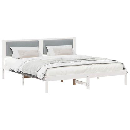 Struttura del letto Grigio chiaro 200 x 200 cm Pino massello | homemem39