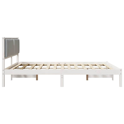 Struttura del letto Grigio chiaro 200 x 200 cm Pino massello | homemem39