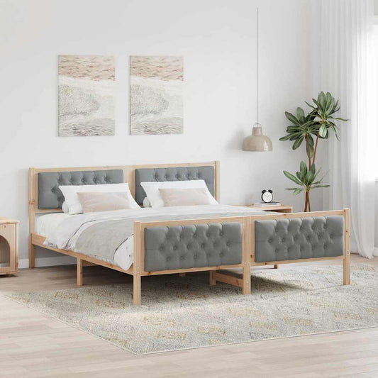 Struttura del letto Grigio chiaro 180 x 200 cm Pino massello | homemem39