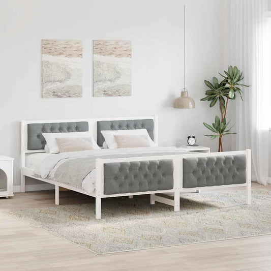 Struttura del letto Grigio chiaro 180 x 200 cm Pino massello | homemem39