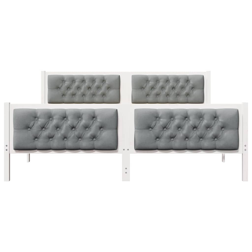 Struttura del letto Grigio chiaro 180 x 200 cm Pino massello