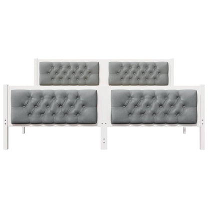 Struttura del letto Grigio chiaro 160 x 200 cm Pino massello