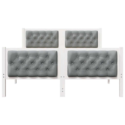 Struttura del letto Grigio chiaro 140 x 190 cm Pino massello