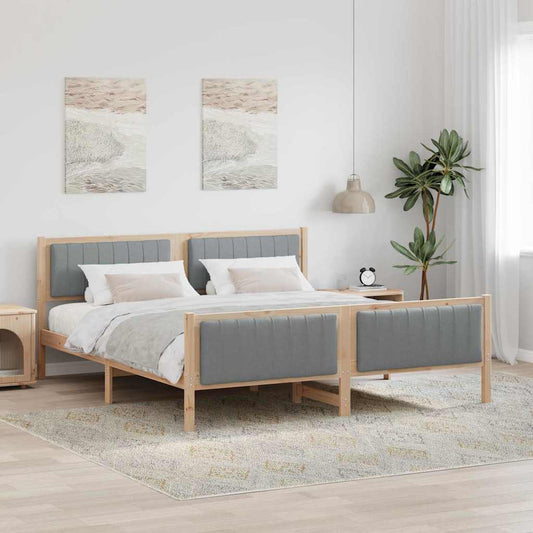 Struttura del Letto Marrone e grigio chiaro 180 x 200 cm | homemem39