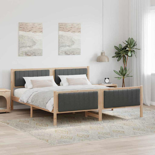 Struttura del Letto marrone e grigio scuro 180 x 200 cm | homemem39