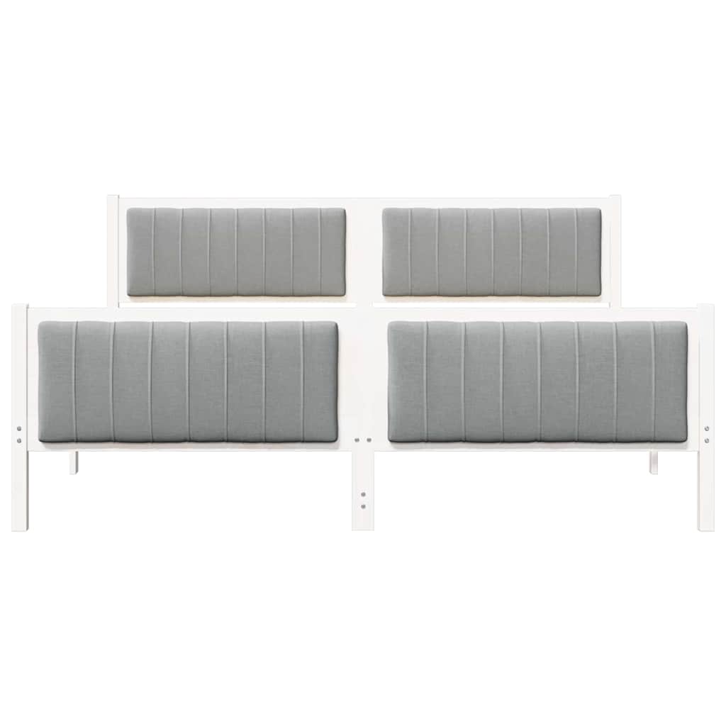 Struttura del Letto Bianco e grigio chiaro 180 x 200 cm