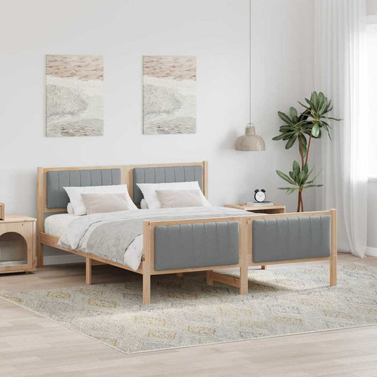 Struttura del Letto Marrone e grigio chiaro 160 x 200 cm | homemem39