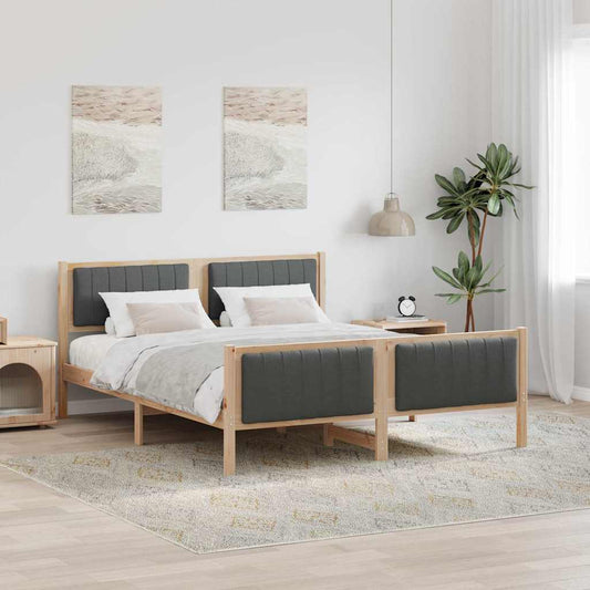 Struttura del Letto marrone e grigio scuro 160 x 200 cm | homemem39