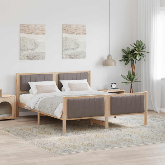 Struttura del Letto con testiera Marrone e taupe 160 x 200 cm | homemem39