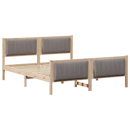 Struttura del Letto con testiera Marrone e taupe 160 x 200 cm | homemem39