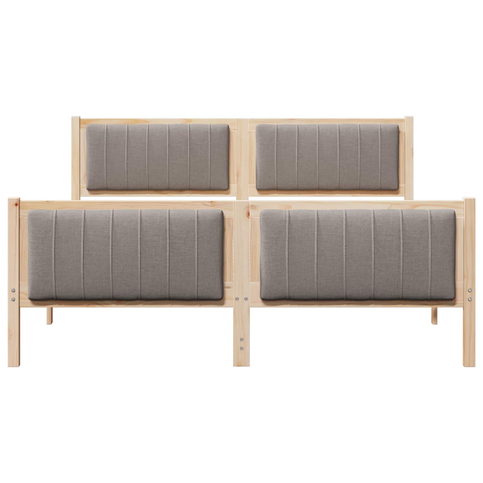 Struttura del Letto con testiera Marrone e taupe 160 x 200 cm | homemem39