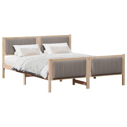 Struttura del Letto con testiera Marrone e taupe 160 x 200 cm | homemem39