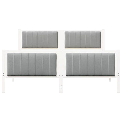 Struttura del Letto Bianco e grigio chiaro 160 x 200 cm