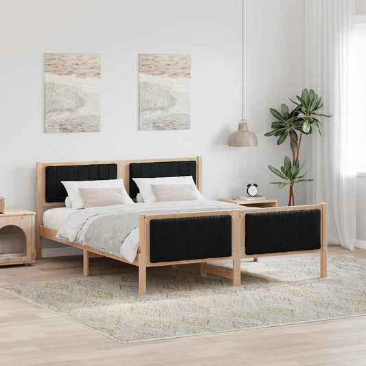 Struttura del Letto con testiera Marrone e nero 150 x 200 cm | homemem39