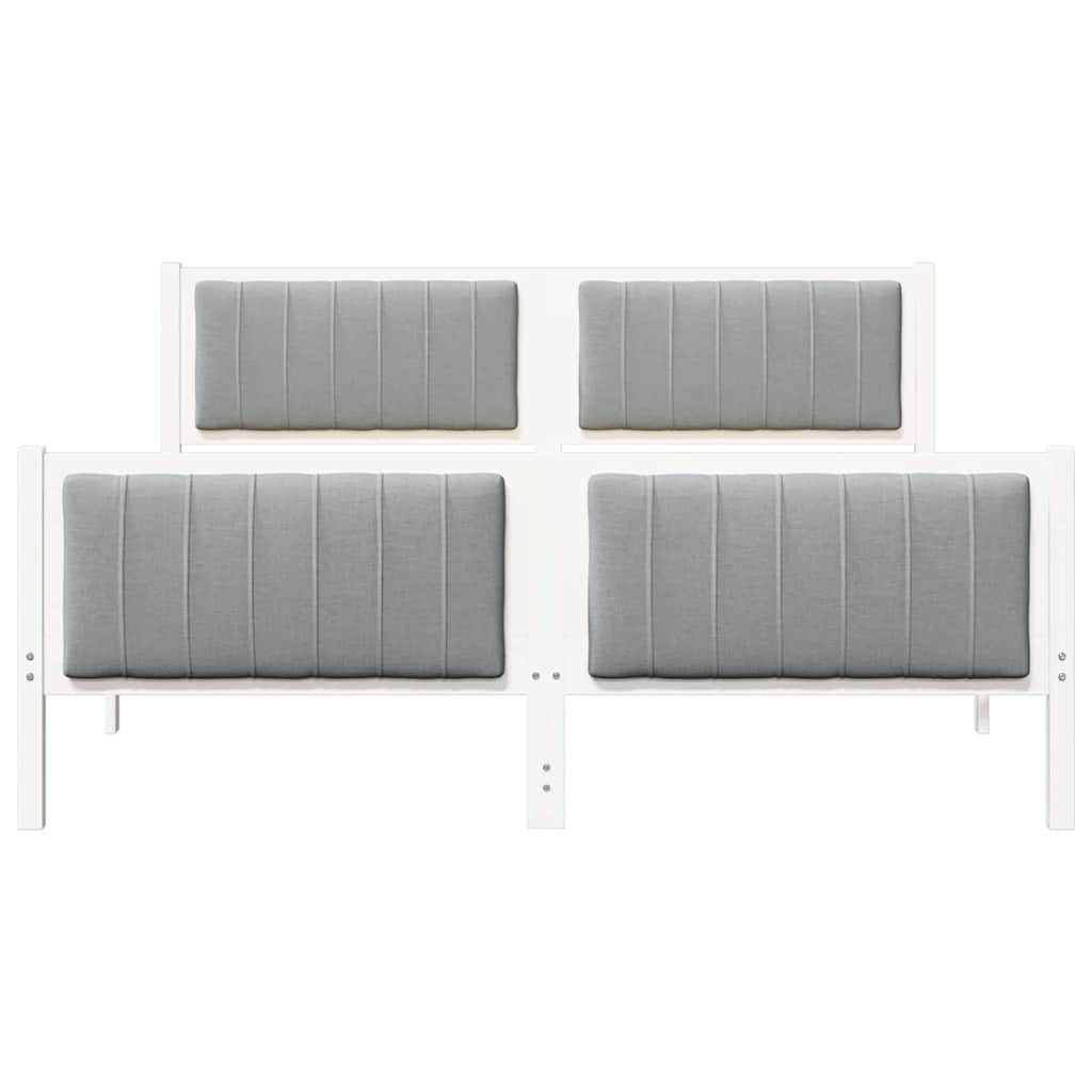 Struttura del Letto Bianco e grigio chiaro 150 x 200 cm