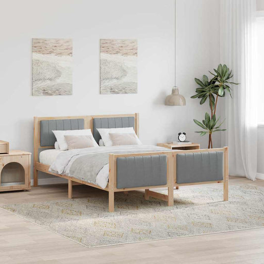 Struttura del Letto Marrone e grigio chiaro 140 x 200 cm | homemem39