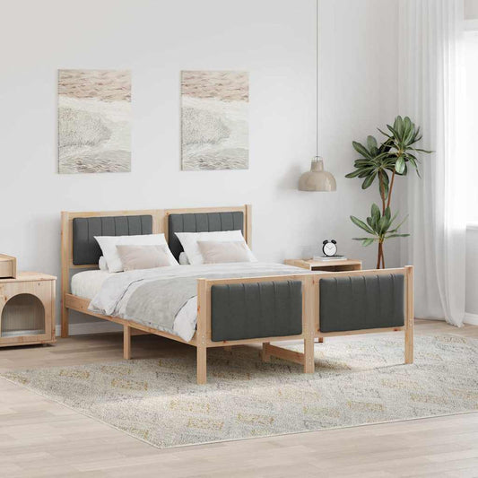 Struttura del Letto marrone e grigio scuro 140 x 200 cm | homemem39