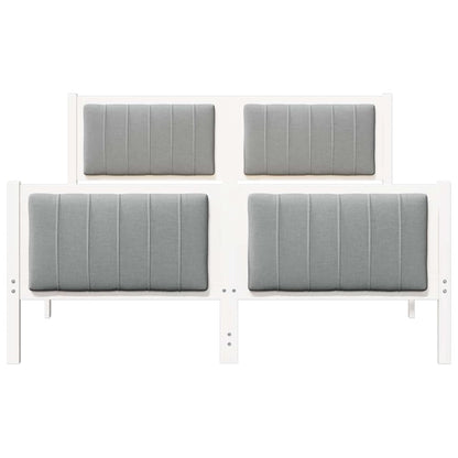 Struttura del Letto Bianco e grigio chiaro 140 x 200 cm