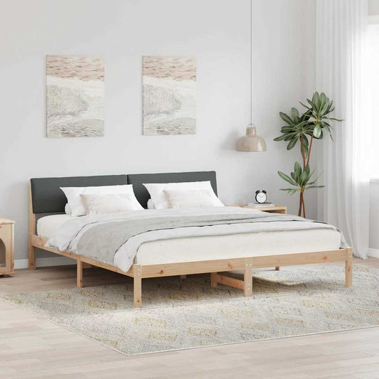Struttura del Letto marrone e grigio scuro 180 x 200 cm | homemem39