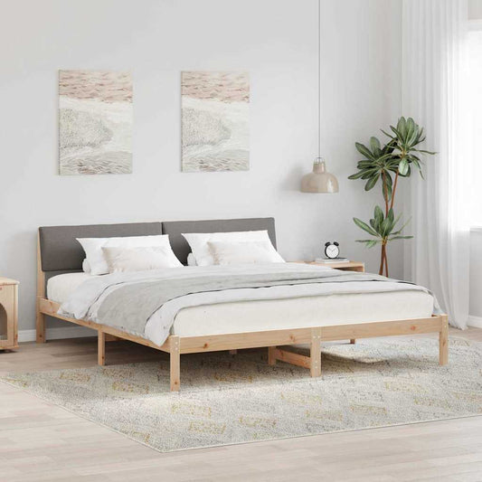Struttura del Letto con testiera Marrone e taupe 180 x 200 cm | homemem39